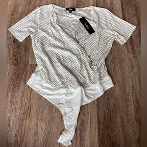 BNWT Lulu’s Striped Tee Bodysuit